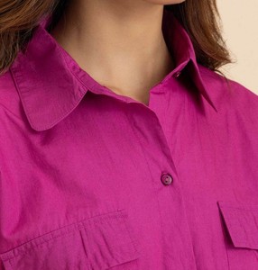Women 2 Piece Co Ord <b>Set</b> Solid Color Oxford Fabric Long Sleeve Turn Down Collar Casual Full Length Pants Top <b>Set</b> - Product Image 5