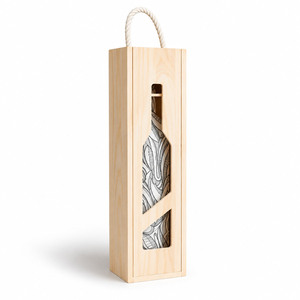 Boîte à vin en contreplaqué de bois biodégradable de qualité supérieure avec estampage - Product Image 2