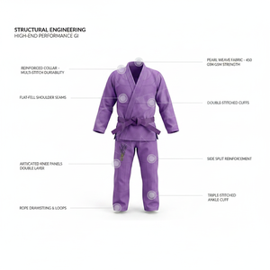 Uniforme de Jiu Jitsu Brasileño de Poliéster Duradero de Alta Calidad, Kimono de BJJ, Uniforme Cómodo para Artes Marciales, Uniforme de Competición de MMA - Product Image 2