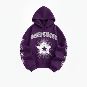 Ensemble de survêtement personnalisé pour homme 2 pièces – Hoodie délavé coupe mi-longue coupe-vent grande taille imprimé numérique style streetwear - Product Image 2