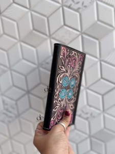 Nueva Cartera Larga para Hombre, Hecha a Mano con Grabado, Cuero Genuino, en Oferta, Moderna y Elegante, Tarjetero, Uso Diario Unisex - Product Image 2