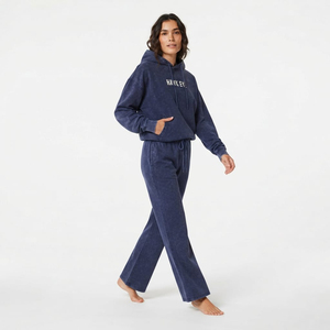 Chándal de algodón OEM personalizado con lavado ácido, pierna ancha, logo frontal, hombros caídos oversize, venta al por mayor, alta calidad - Product Image 6