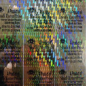 Étiquettes autocollantes holographiques argentées Digiteltech, modèle P3, pour usage professionnel - Product Image 1