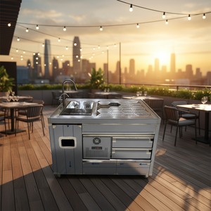 Estación de Bar para Cócteles de Alta Calidad para Fiestas, Precio Competitivo, Estación de Cócteles de Acero Inoxidable con Congelador - Product Image 1