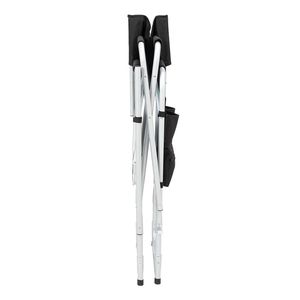 Sedia da Ufficio Direzionale, Capacità 120kg, Telaio in Ferro Argento e Bianco, Superficie in Tessuto Nero, Verniciatura Plastica, 103*60*499cm, Facile da Trasportare - Product Image 5