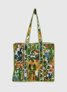 Bolso Tote de Lona Bordado Estilo Bohemio con Diseño Floral, Bolso de Compras para Mujer, Todas las Temporadas, Cierre Abierto - Product Image 3