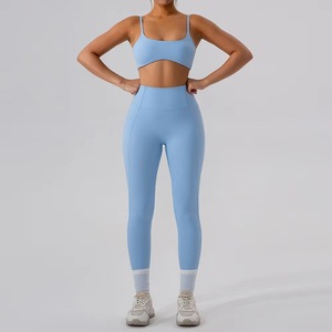 Vêtements de yoga pour femmes de haute qualité, respirants et à séchage rapide, soutien-gorge de yoga, haut de sport, veste, short taille haute, pantalon, ensembles de sport pour femmes - Product Image 3