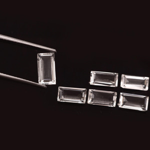 Natural Crystal Clear <b>Quartz</b> 17X34MM Baguette Cut Faceted Calibrated Loose Gemstone Certified Jewelry Making Wholesale Supplier - Product Image 2