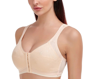 Soutien-gorge de sport pour femme, doux, sans armatures, avec soutien en dentelle, dos croisé, couvrance intégrale, respirant, grande taille, pour le fitness et le sport - Product Image 2