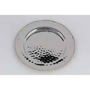 Silver Charger Plate With Vintage Ornate <b>Edge</b> Design <b>Border</b> Mirror Polish <b>Metal</b> Plates & Dish For Serving Food Event Supplies - Product Image 3