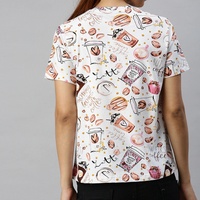 Camiseta Casual de Mujer 100% Algodón de Alta Calidad, Fabricada en India, con Estampado Completo, Manga Corta, Tejida