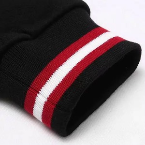 <b>Men's</b> <b>White</b> PU Varsity <b>Jacket</b> Black Sleeves Single Button Closure Stand Windproof Casual Autumn Wear Finished OEM Service Front - Product Image 6