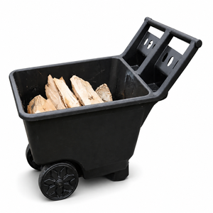 Heavy Duty Poly Yard <b>Cart</b> Balanced 2-Wheel Rust-Proof Yard <b>Cart</b> Garden <b>Cart</b> 4.5 CUFT for Hauling Leaves ODGGAD003 - Product Image 1