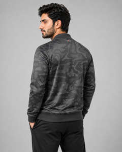Men Sublimation Varsity Jacket Canvas Hooded Lightweight Baseball Bomber <b>Coat</b> Full Sublimation Print <b>Zipper</b> Closure OEM - Product Image 4