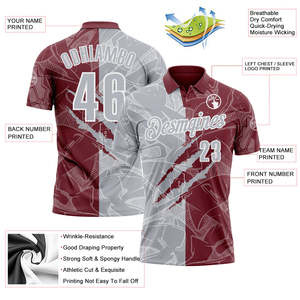 OEM Golf Polo Shirt Unisex Performance Wear Moisture Wicking Breathable Fabric Custom <b>Sports</b> <b>Apparel</b> Wholesale - Product Image 3