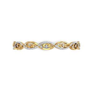 Brazalete de Oro Amarillo Natural de 14 Quilates con Espiral Ornamentada de 1.86 Quilates, con Diamantes Certificados para Mujer, Talla 2.25, Color HI, Claridad VS-SI - Product Image 2