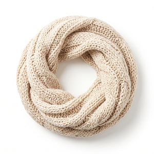 Bufanda de punto de color liso estilo nuevo para mujer, cuello tipo cowl grueso, calentador de cuello - Product Image 1