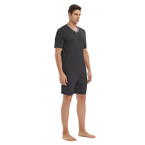Nouvelle Collection 2026 : Ensemble T-shirt et Short Décontracté pour Homme – Design Tendance, Couleur Unie, Col en V, Manches Courtes, Écoresponsable - Product Image 2