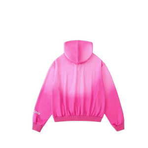 Sweat-shirts à capuche zippés personnalisés roses avec motif graphique pour hommes, style Y2K, motif ange, coupe oversize, haute qualité, épais, streetwear, vente en gros - Product Image 2