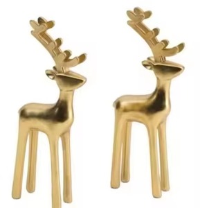 Décoration de renne en métal faite à la main, accent festif pour événements saisonniers et aménagement de fêtes - Product Image 2