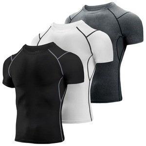 Rashguard de compression pour hommes, vêtements de sport en gros pour clients unisexes, OEM, adultes, Spandex, BJJ, MMA, Rashguard de fitness thaïlandais - Product Image 5