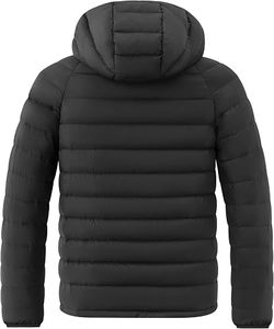 <b>Men's</b> Lightweight Windproof Casual Packable Quilted Puffer Jacket Waterproof Winter Hooded Storage <b>Pouch</b> - Product Image 2