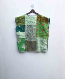 Nouveauté : veste courte vintage brodée Kantha khambaadi pour femmes indiennes - Product Image 6