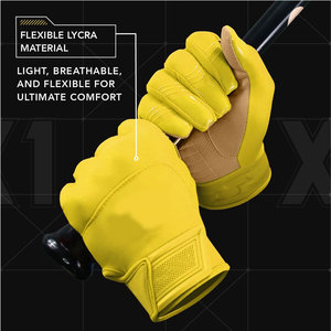 Professional Unisex Baseball Batting Gloves <b>Full</b> Finger Breathable Non <b>Slip</b> Grip Training Practice Sports Wear Adjustable Wrist - Product Image 5