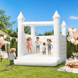 Château <span class=keywords><strong>gonflable</strong></span> commercial blanc avec garantie de 3 ans, certifié EN71/CE, PVC personnalisé pour mariages, anniversaires, événements - Product Image 5