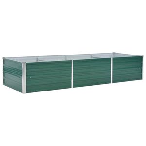 Bacs à plantes surélevés en acier galvanisé vert 94,5 x 31,5 x 17,7 po pour bâtiments de jardin - Product Image 2