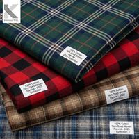 Tela de Franela Teñida con Hilo 100% Algodón, Diseño Más Reciente de 2025, para Camisas y Ropa Casual para Hombre
