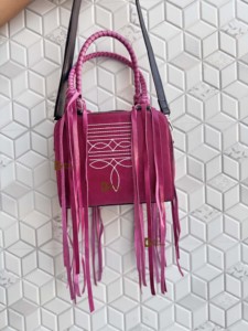 Beautiful Designer <b>Boot</b> Stitch Leather Tassel <b>Fringe</b> Tote Bag Hand tooled Leather Bohemian Women's Multi Uses Shoulder Handbag - Product Image 1