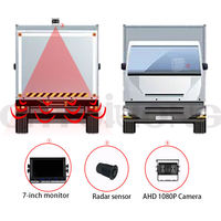 7-Zoll 1080P AHD Visuelles LKW-Einparkhilfesystem mit 4 Sensoren und 18 LED-Nachtsichtkamera für Schwerlastbusse zur Rückfahrsicherheit