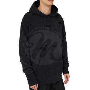 Sweat-shirts déchirés fabriqués au Pakistan, couleur personnalisée, logo personnalisé, sweat-shirt déchiré décontracté - Product Image 3