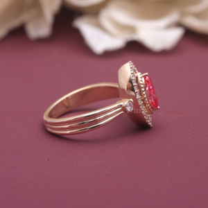 Bague de fiançailles en diamant de laboratoire certifié IGI, taille marquise, avec halo, en argent sterling 925 massif, style Art Déco vintage, bague de mariée - Product Image 3