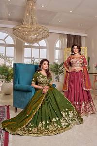Lehenga Choli Vichitra NC pur de qualité supérieure, broderie lourde à cordon et travail de sequins, tenue de mariage et de fête pour femme - Product Image 6
