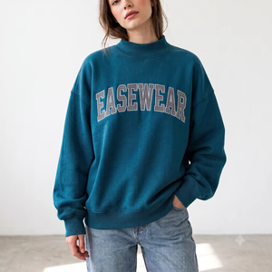 Sweat-shirt oversize en molleton à col montant pour femme, tie-dye, en tissu brossé doux de qualité supérieure, confortable, pour le quotidien et le streetwear, fabrication sur mesure - Product Image 1