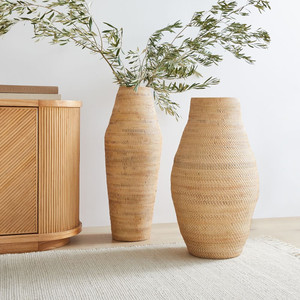 Vase en rotin blanc, grands vases à fleurs pour la décoration de la maison, artisanat de luxe de qualité supérieure - Product Image 6