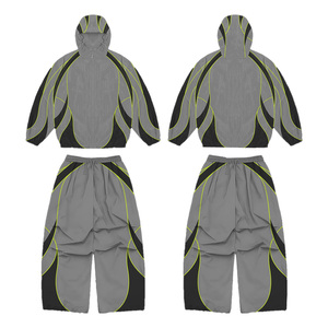 Factory Direct Custom Windbreaker <b>Sets</b> Windproof Outfit Athletic <b>Set</b> Reflective Detail Custom Branding - Product Image 1