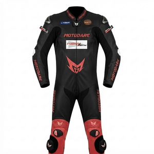 Combinaison de moto en cuir sur mesure de qualité supérieure MotoCP Racing 1 pièce, équipement de conduite avec bosse niveau 2 CE, fabriquée sur mesure - Product Image 1