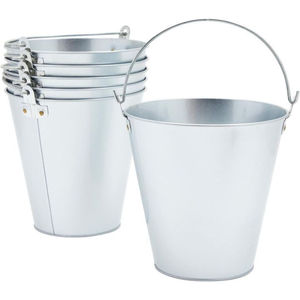 Prix promotionnels : Bacs à boissons ronds en métal galvanisé, seaux à glace avec supports en fer noir, style industriel rustique - Product Image 6