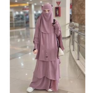 Niqab with Multi Color Headscarf With Rope Summer Sunscreen Mask Nidar Lace-Up Niqabs for Muslim Ladies Hijabs Scarves - Product Image 1