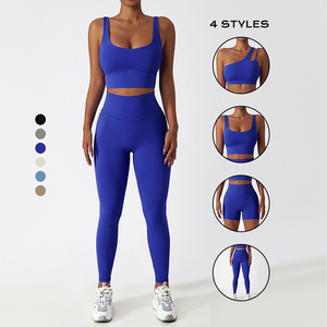 Conjunto de Dos Piezas para Mujer, Ropa de Yoga, Chaleco Sin Mangas Ajustado, Leggings de Cintura Alta, Conjunto Deportivo para Gimnasio - Product Image 1