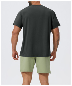 Wholesale Casual Men's T-<b>Shirts</b> Lightweight <b>100</b>% Cotton Short Sleeve Fashion Solid Color Tee Summer And Sports Oversize O-Neck - Product Image 4