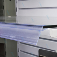 Porte-étiquette de prix en plastique PVC pour étagère de supermarché, porte-étiquette pour verre