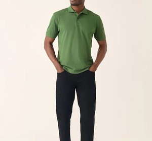 Polo pour homme, tissu doux, manches courtes, col classique, décontracté, pour l'été, les sports de plein air, le quotidien, vert, doux et confortable - Product Image 2