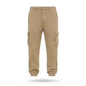 Pantalon de jogging cargo tricoté pour homme, taille élastique, plusieurs poches, polyester et coton, décontracté, pour l'automne, personnalisable - Product Image 6