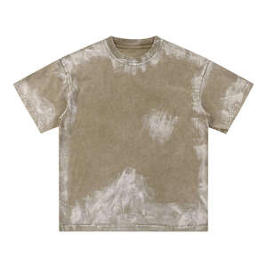 Camiseta Premium con Lavado Ácido para Hombre - Negro Medianoche con Acabado Mineral - Silueta Cuadrada - Prenda Esencial de Alta Calidad para Streetwear 2026 - Product Image 3