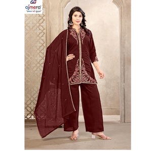 Women Stylish Designer Traditional Ethnic Party Wear Outfit for <b>Wedding</b> Office Wear Regular Fit Wrinkle Free Quick Dry - Product Image 1