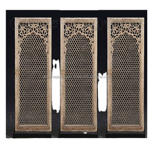 ฉากหลังงานแต่งงานแบบกรอบไม้  ผนังลายฉลุแบบคลาสสิก  ตกแต่งแบบอินเดียดั้งเดิม  งานฝีมือ  ทนทาน  ขนาดสั่งทำได้ - Product Image 1